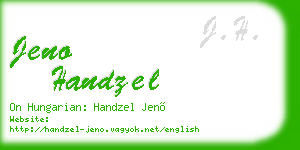 jeno handzel business card